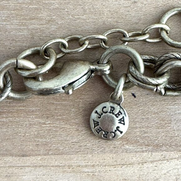 J. CREW Tortoise Neon & Black Rhinestone Statement Necklace 18" w 3.25" extender - Picture 6 of 8